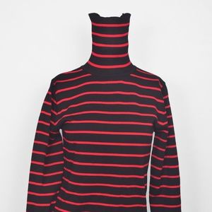 Grane Red & Black Striped Turtleneck (XL)